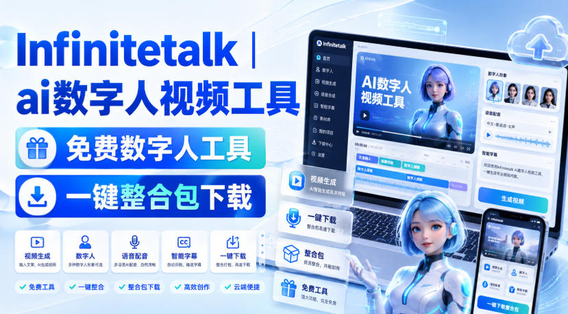 Infinitetalk丨ai数字人视频工具，免费数字人工具，一键整合包下载-米壳知道—知识分享平台