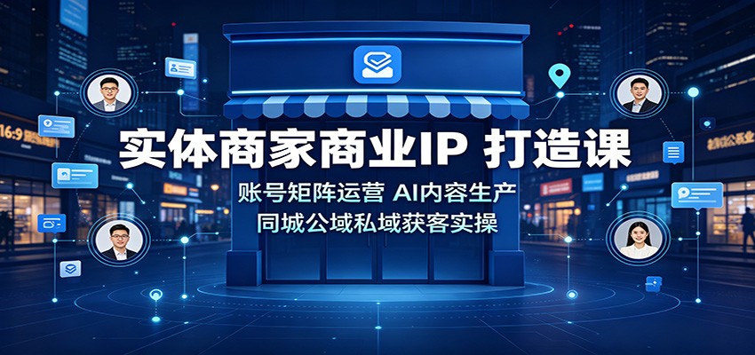 实体商家商业IP打造课：账号矩阵运营，AI内容生产，同城公域私域获客实操-米壳知道—知识分享平台