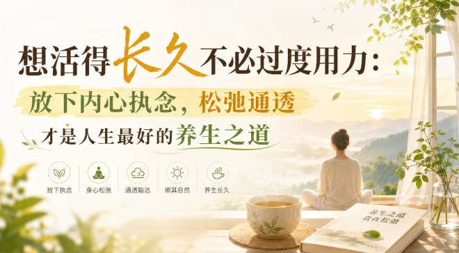 付费文章：想活得长久不必过度用力：放下内心执念，松弛通透才是人生最好的养生之道-米壳知道—知识分享平台
