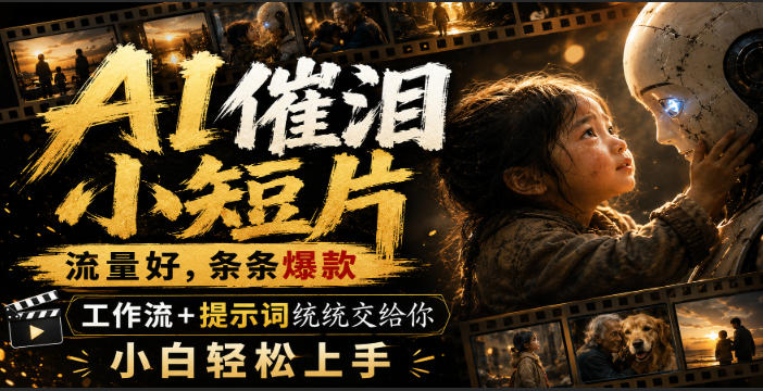 AI催泪小短片，流量好，条条爆款，工作流+提示词统统交给你，小白轻松上手-米壳知道—知识分享平台