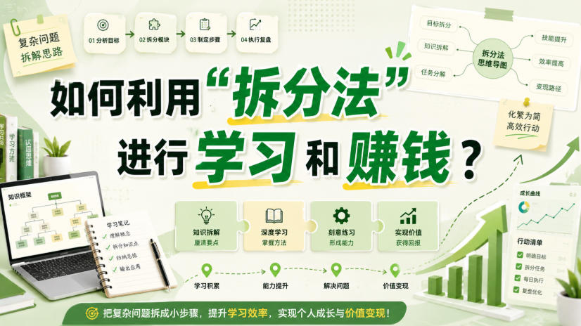 付费文章：如何利用“拆分法”进行学习和賺钱？-米壳知道—知识分享平台