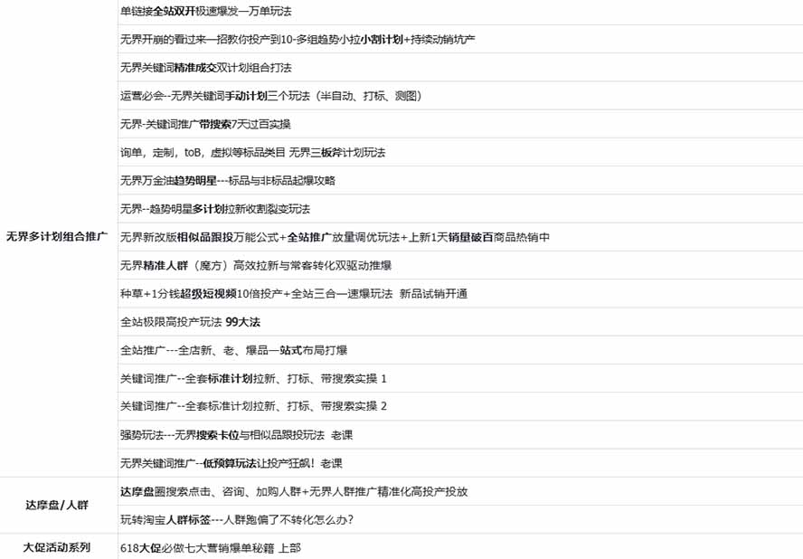 图片[2]-2026淘天开单秘籍PRO实战陪跑课程：全套落地运营玩法，一站式解决淘宝流量低、不出单难题(更新260823-米壳知道—知识分享平台