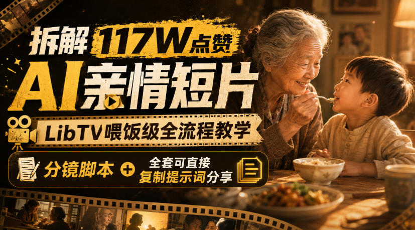 拆解117W点赞AI亲情短片，LibTV喂饭级全流程教学，分镜脚本+全套可直接复制提示词分享-米壳知道—知识分享平台