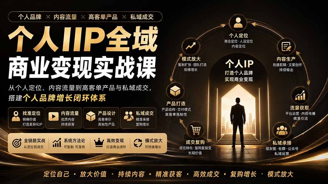 个人IP全域商业变现实战课 (无水印-米壳知道—知识分享平台