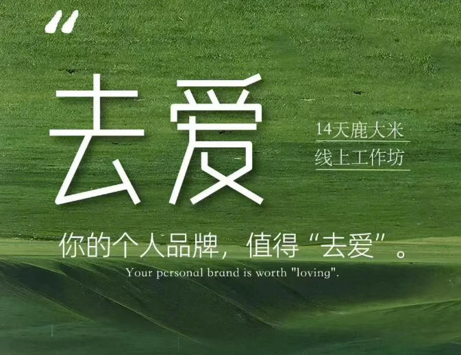 去爱14天鹿大米线上工作坊，你的个人品牌，值得“去爱”-米壳知道—知识分享平台
