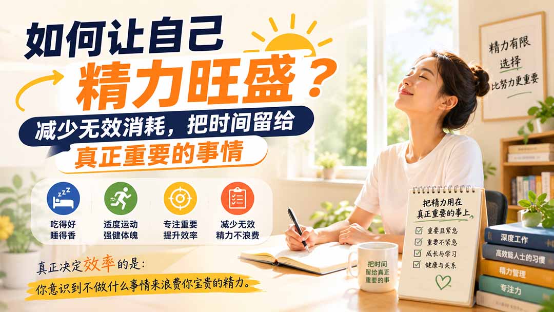 付费文章：如何让自己精力旺盛？减少无效消耗，把时间留给真正重要的事情-米壳知道—知识分享平台
