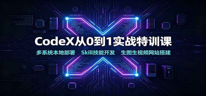 CodeX从0到1实战特训课：多系统本地部署，Skill技能开发，生图生视频网站搭建-米壳知道—知识分享平台