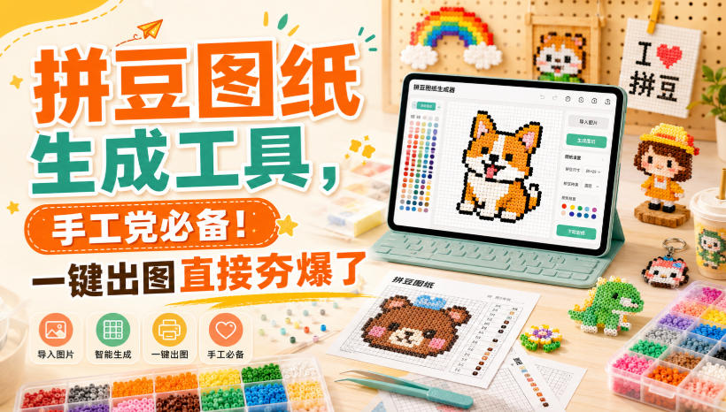 拼豆图纸生成工具,手工党必备!一键出图直接夯爆了-米壳知道—知识分享平台
