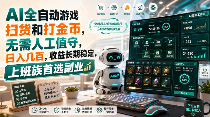 AI全自动游戏皮肤扫货和打金币，日入几百，内部方法大揭秘，0门槛！-米壳知道—知识分享平台