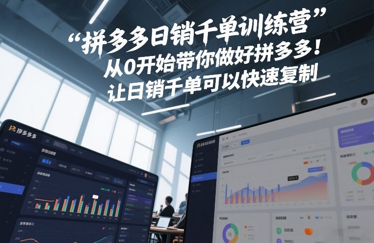 拼多多日销千单训练营，从0开始带你做好拼多多，让日销千单可以快速复制(更新26年8月)-米壳知道—知识分享平台