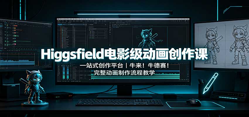 Higgsfield电影级动画创作课：一站式创作平台，牛来！牛德赛！完整动画制作流程教学-米壳知道—知识分享平台