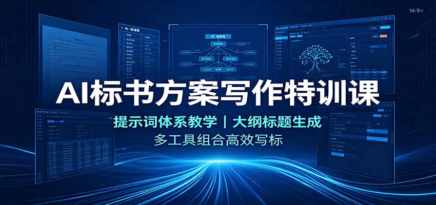 AI标书方案写作特训课：提示词体系教学，大纲标题生成，多工具组合高效写标-米壳知道—知识分享平台