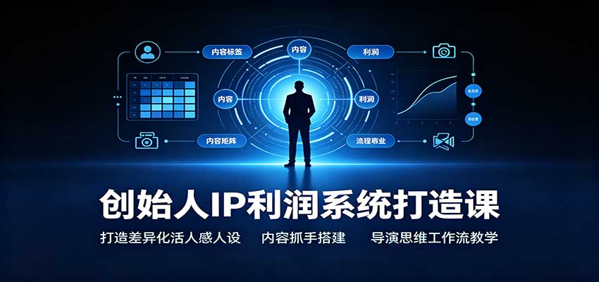 创始人IP利润系统打造课：打造差异化活人感人设，内容抓手搭建，导演思维工作流教学-米壳知道—知识分享平台