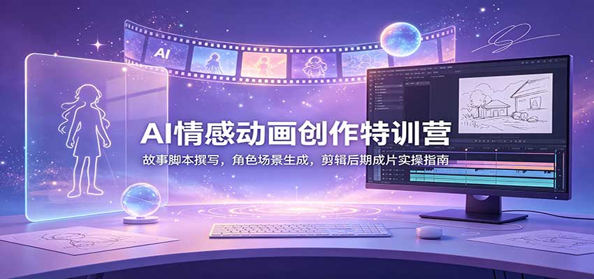 AI情感动画创作特训营：故事脚本撰写，角色场景生成，剪辑后期成片实操指南-米壳知道—知识分享平台