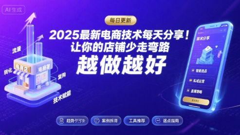 2025-2026最新电商技术每天分享，让你的店铺少走弯路，越做越好(更新26年08月)-米壳知道—知识分享平台