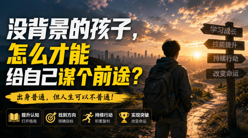 付费文章：没背景的孩子，怎么才能给自己谋个前途？-米壳知道—知识分享平台