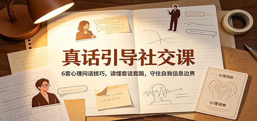 真话引导社交课：6套心理问话技巧，读懂套话套路，守住自我信息边界-米壳知道—知识分享平台