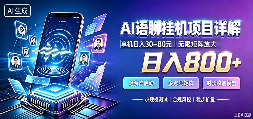 AI语聊挂机，日入800+，适用个人副业，工作室矩阵操作-米壳知道—知识分享平台