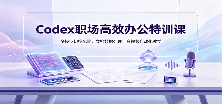 Codex职场高效办公特训课:多模型切换配置,文档数据处理,音视频自动化教学-米壳知道—知识分享平台
