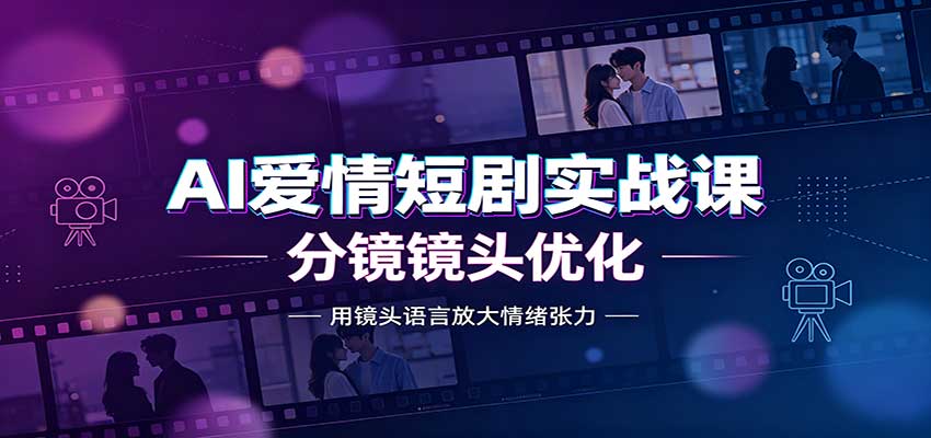 AI爱情短剧实战课：故事剧本创作，分镜镜头优化，智能体提示词-米壳知道—知识分享平台