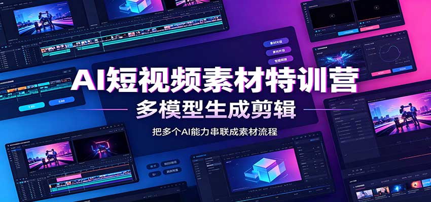 AI短视频素材特训营：Codex本地部署实操，多模型生成剪辑，爆量素材挖掘教学-米壳知道—知识分享平台