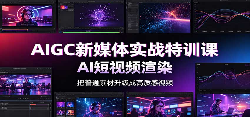 AIGC新媒体实战特训课：工具入门实操，AI短视频渲染，数字人商业视频制作-米壳知道—知识分享平台