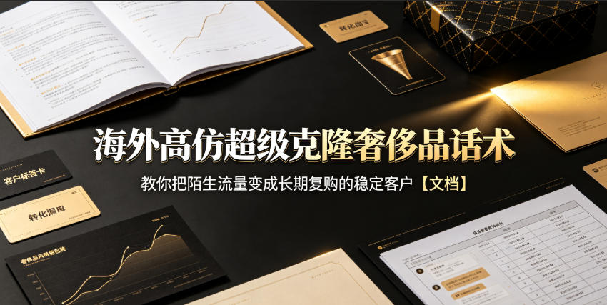 海外高仿超级克隆奢侈品话术，教你把陌生流量变成长期复购的稳定客户【文档】-米壳知道—知识分享平台