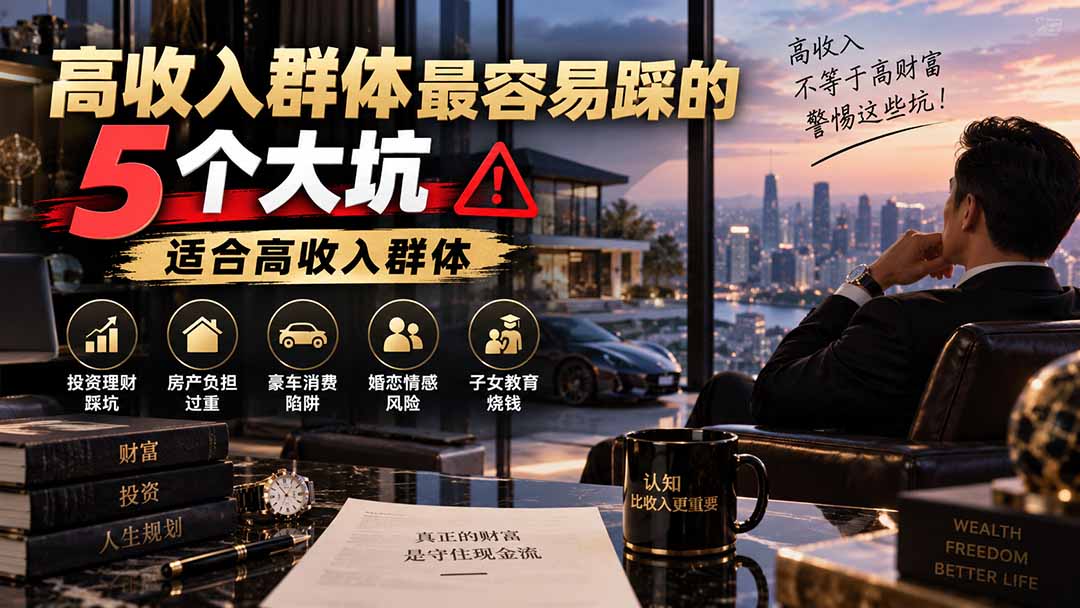 付费文章：高收入群体最容易踩的5个大坑，适合高收入群体-米壳知道—知识分享平台