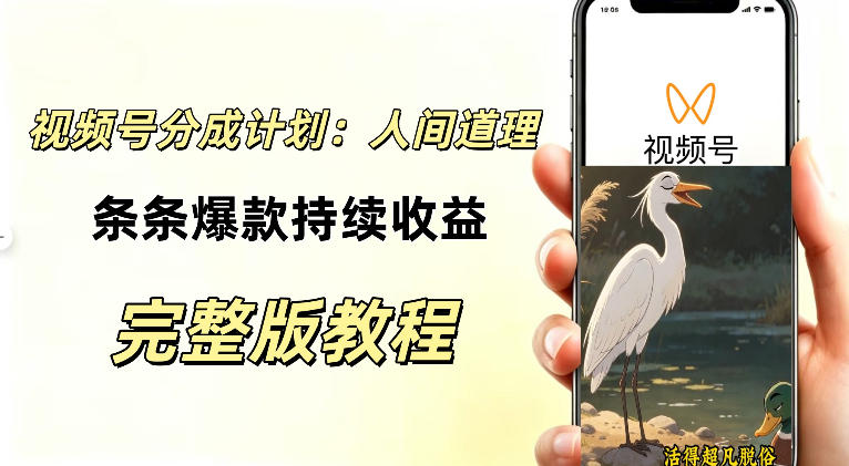 视频号新玩法之AI动漫画风励志视频，不用会画画、不用拍摄，持续化收益，详细拆解-米壳知道—知识分享平台