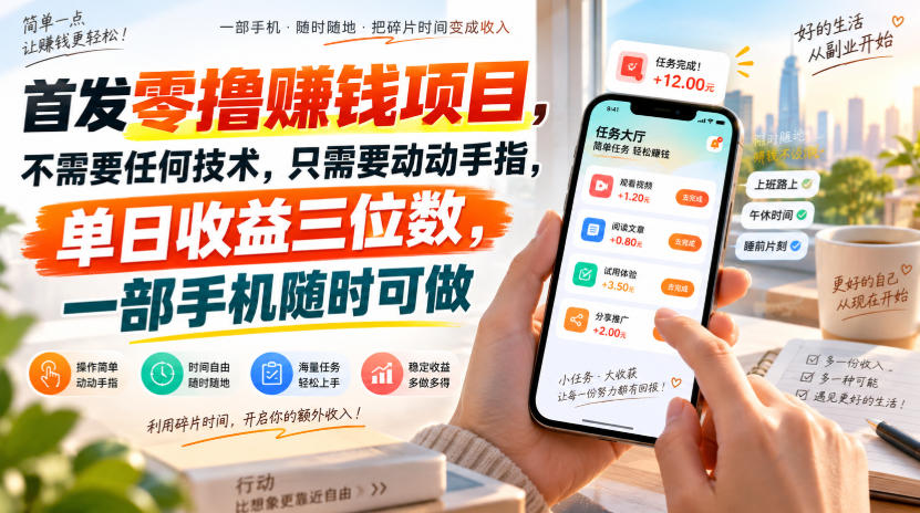 首发零撸賺钱项目，不需要任何技术，只需要动动手指，单日收益三位数，一部手机随时可做【揭秘】-米壳知道—知识分享平台