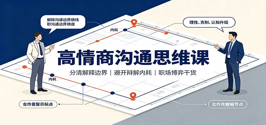 高情商沟通思维课：分清解释边界，避开辩解内耗，职场博弈干货-米壳知道—知识分享平台