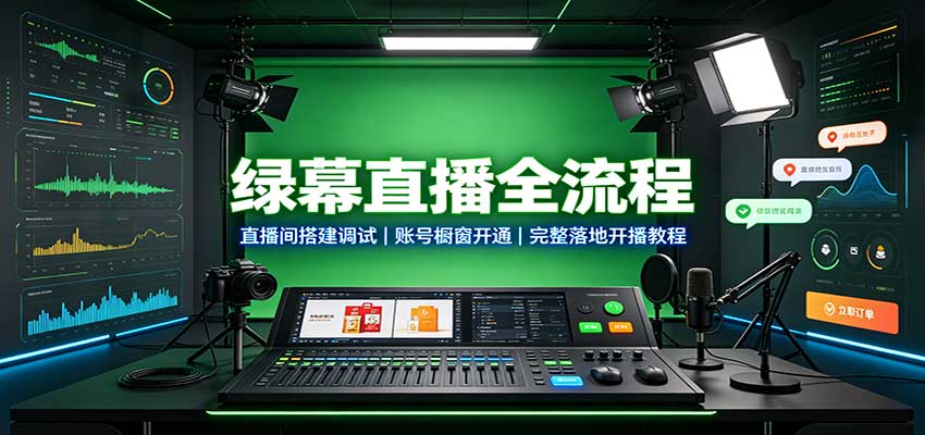 绿幕直播全流程：直播间搭建调试，账号橱窗开通，完整落地开播教程-米壳知道—知识分享平台