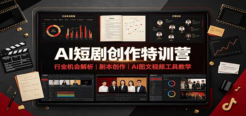 AI短剧创作特训营：行业机会解析，剧本创作，AI图文视频工具教学(文字版)-米壳知道—知识分享平台