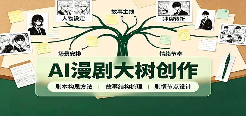 AI漫剧大树创作：剧本构思课程讲解，软件插件配置，配套工具资料完整梳理-米壳知道—知识分享平台