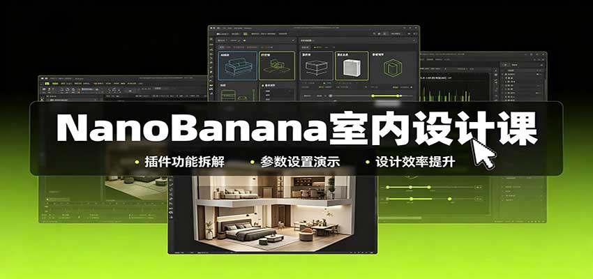 NanoBanana室内设计课：无限画布配置，插件实操，生图改图视频制作-米壳知道—知识分享平台
