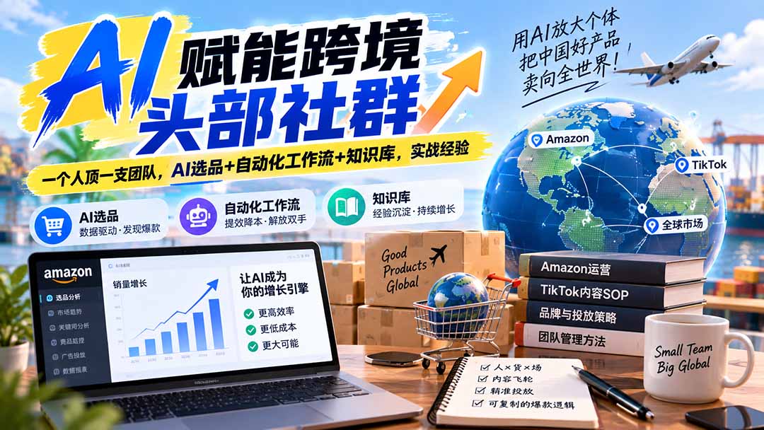 AI赋能跨境头部社群-更新9月：一个人顶一支团队，AI选品+自动化工作流+知识库，实战经验-米壳知道—知识分享平台