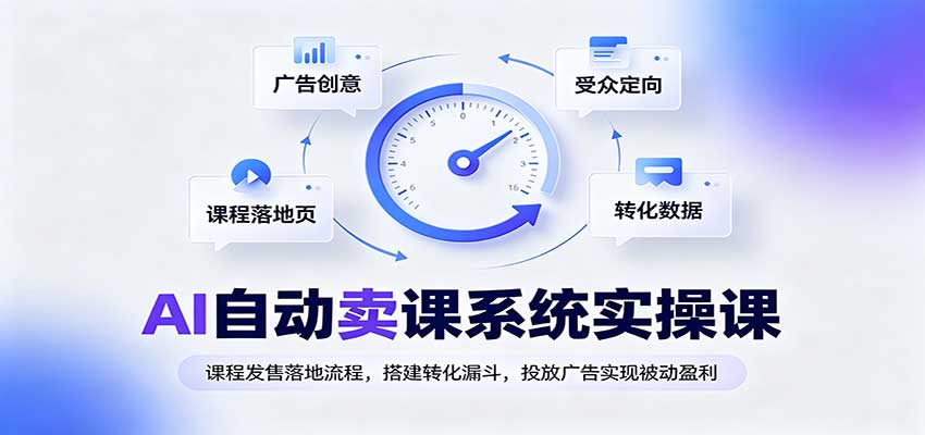 AI自动卖课系统实操课：课程发售落地流程，搭建转化漏斗，投放广告实现被动盈利-米壳知道—知识分享平台
