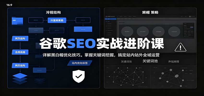 2026谷歌SEO实战进阶课：详解黑白帽优化技巧，掌握关键词挖掘，搞定站内站外全域运营-米壳知道—知识分享平台