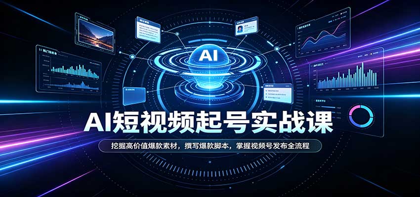 短视频AI起号实战课：挖掘高价值爆款素材，撰写爆款脚本，掌握视频号发布全流程-米壳知道—知识分享平台