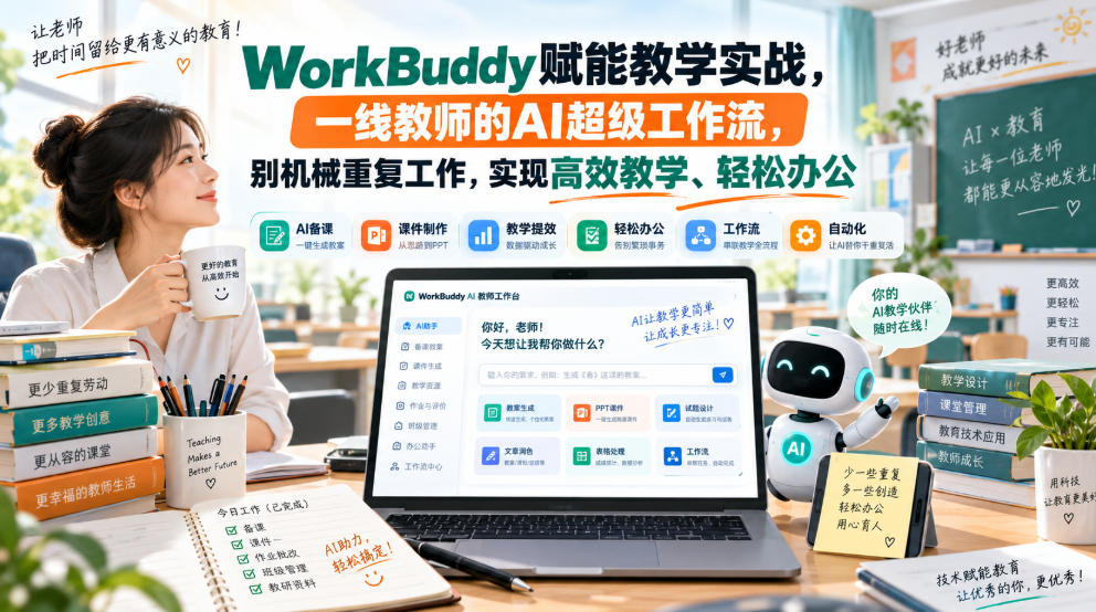 WorkBuddy赋能教学实战，一线教师的AI超级工作流，别机械重复工作，实现高效教学、轻松办公-米壳知道—知识分享平台