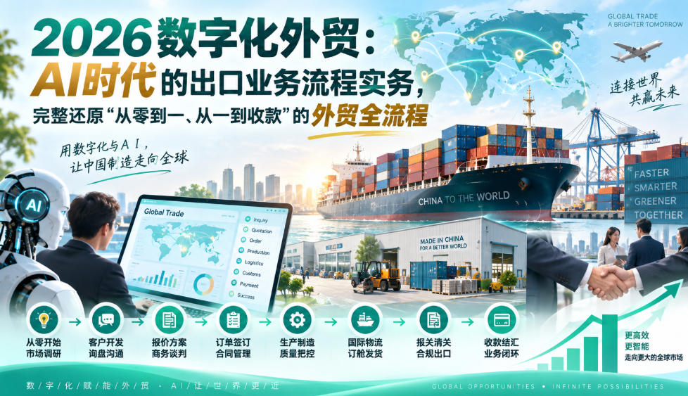 2026数字化外贸：AI时代的出口业务流程实务，完整还原”从零到一、从一到收款”的外贸全流程-米壳知道—知识分享平台