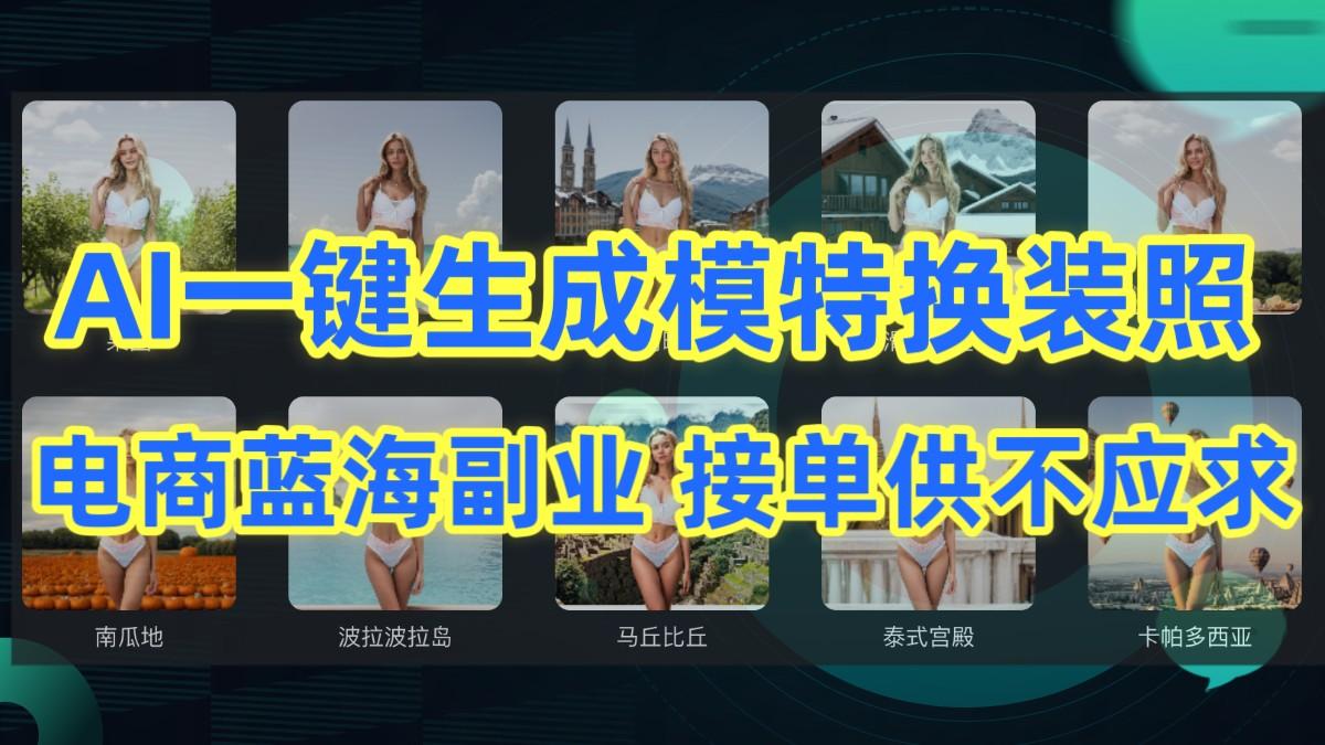 AI制作一键生成模特换装照，电商蓝海副业，接单供不应求-米壳知道—知识分享平台