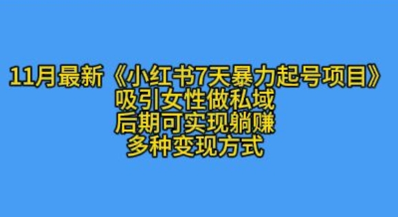 K总部落11月最新小红书7天暴力起号项目，吸引女性做私域【揭秘】-米壳知道—知识分享平台