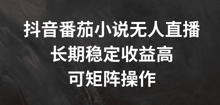 抖音番茄小说无人直播，长期稳定收益高，可矩阵操作【揭秘】-米壳知道—知识分享平台