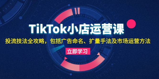 TikTok小店运营课：投流技法全攻略，包括广告命名 扩量手法及市场运营方法-米壳知道—知识分享平台