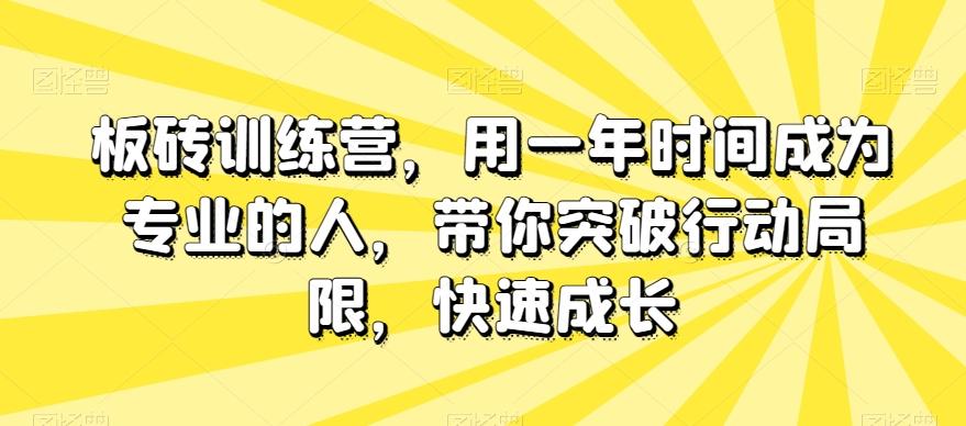 板砖训练营，用一年时间成为专业的人，带你突破行动局限，快速成长-米壳知道—知识分享平台