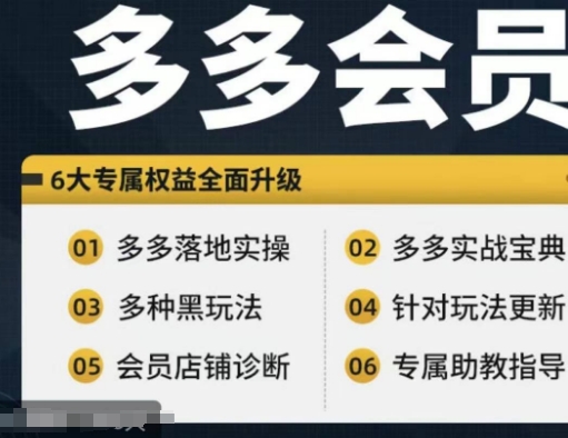 拼多多会员，拼多多实战宝典+实战落地实操，从新手到高阶内容全面覆盖-米壳知道—知识分享平台