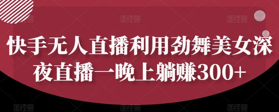 快手无人直播利用劲舞美女深夜直播一晚上躺赚300+-米壳知道—知识分享平台