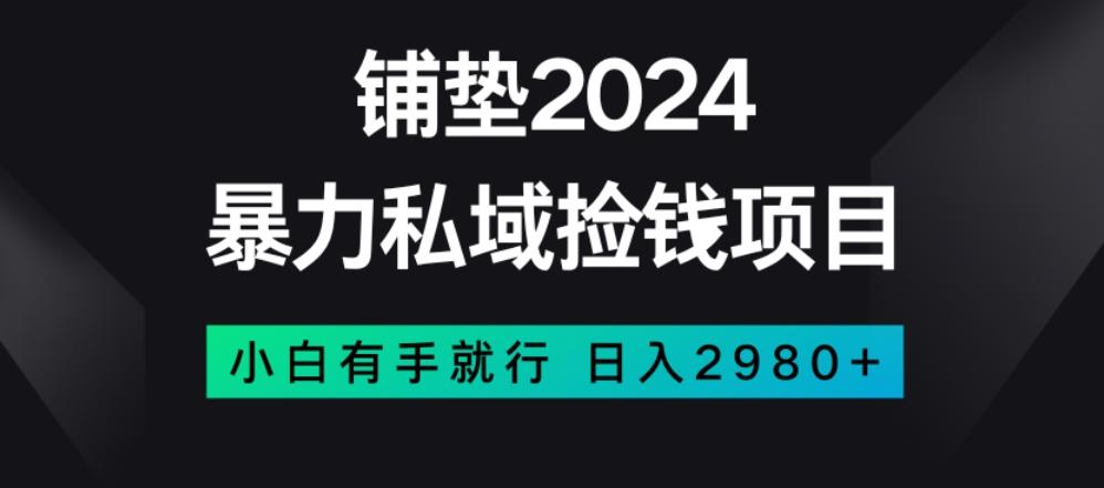 暴力私域捡钱项目，小白无脑操作，日入2980【揭秘】-米壳知道—知识分享平台