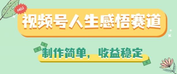 视频号人生感悟赛道，制作简单，收益稳定【揭秘】-米壳知道—知识分享平台